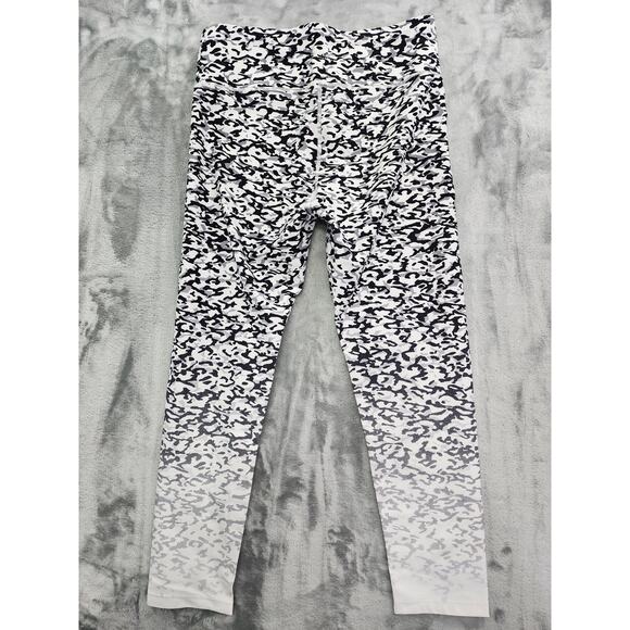 Calvin Klein Performance Leggings Womens L Black Gray White Ombre High Rise Crop - Picture 2 of 10